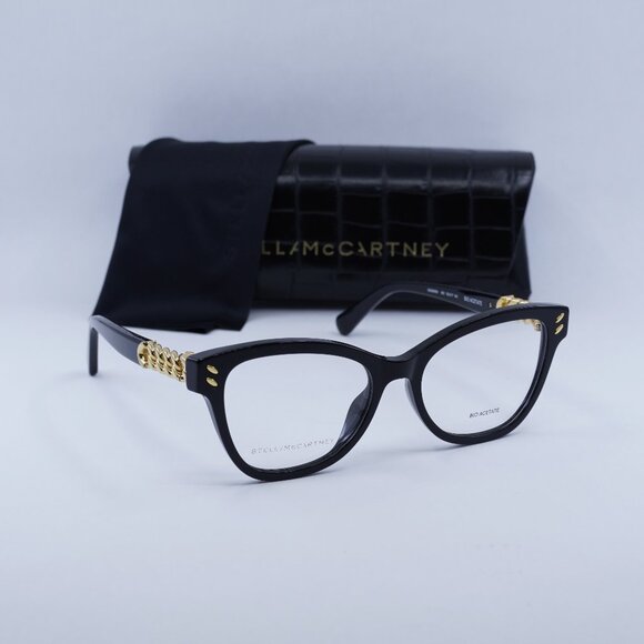 Final Price! Stella McCartney SC50005I 001 Black/Gold Eyeglasses 53mm